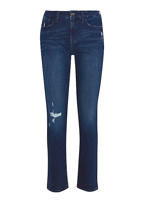 Chic Slashed Straight Jeans