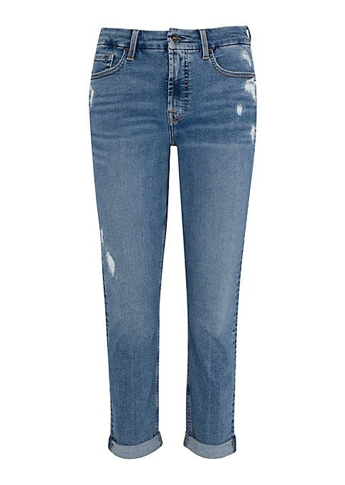 Chic Distressed Ankle Jeans