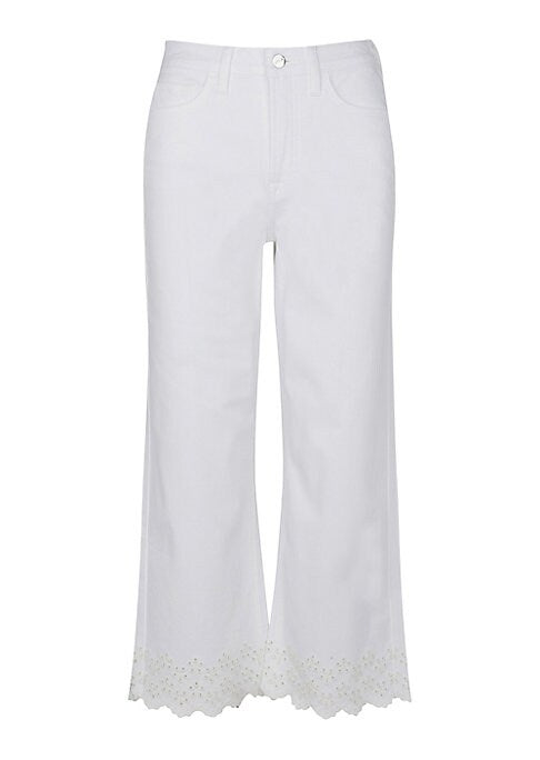 Embroidered Crop Jeans