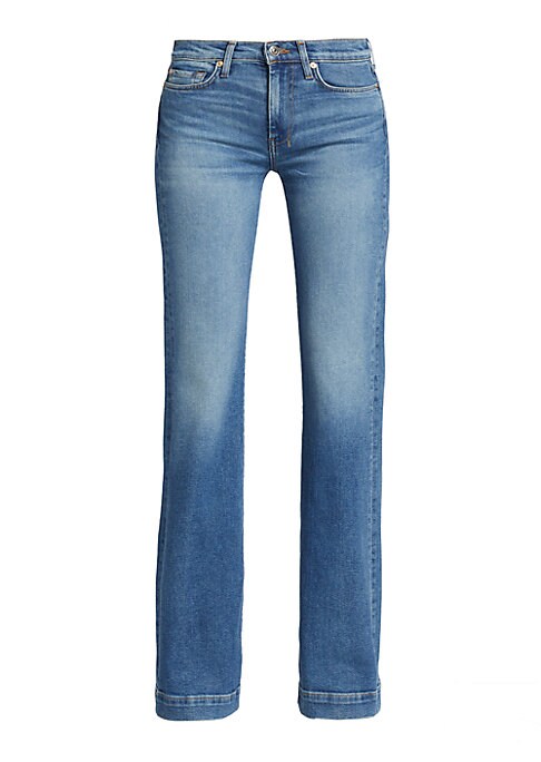 Flare Stretch Denim Trousers