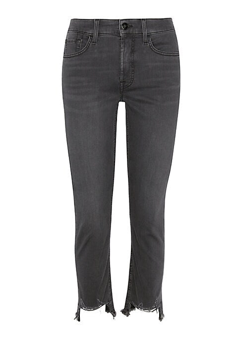 Distressed Edge Crop Jeans