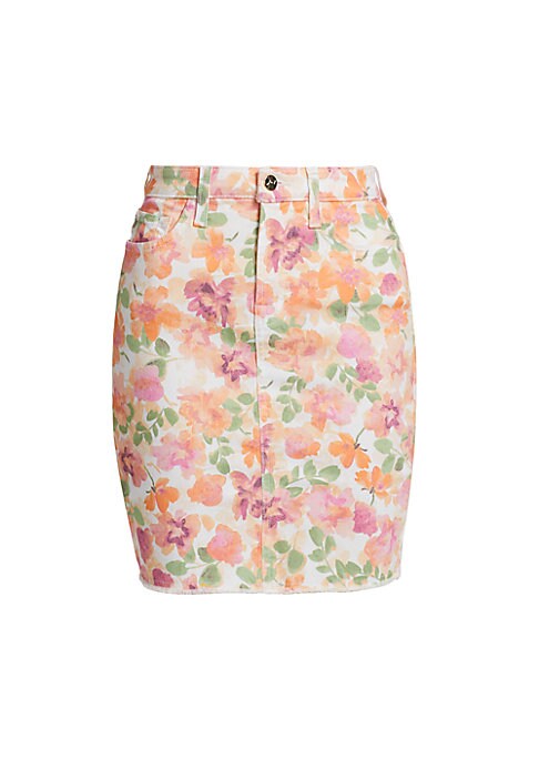 Vibrant Floral Pencil Skirt