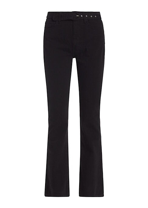 Belted Boot-Cut Denim