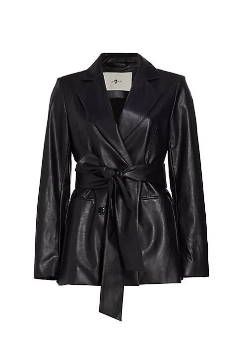 Edgy Vegan Leather Blazer