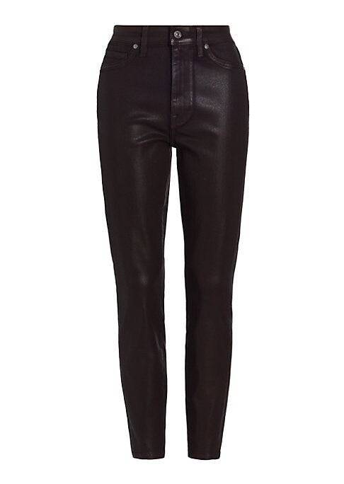 Sleek Coated Ankle Jeans