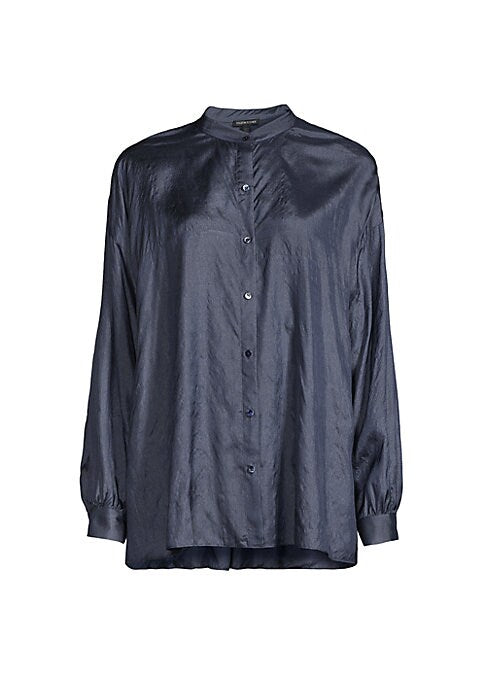 Luxe Silk Button-Up