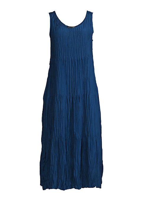 Textured Silk Tiered Dress