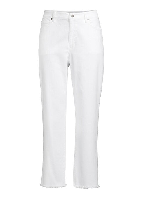 Fringe Hem Crop Jeans