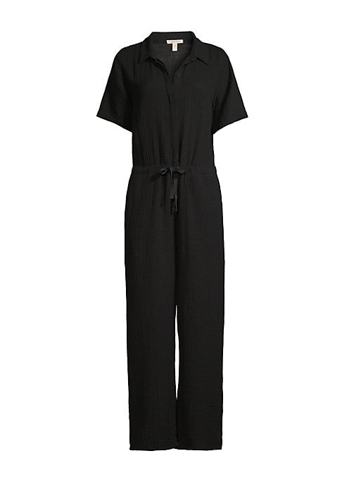 Chic Textured Cotton Romper