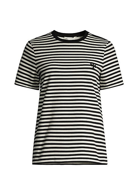 Embroidered Stripes Tee