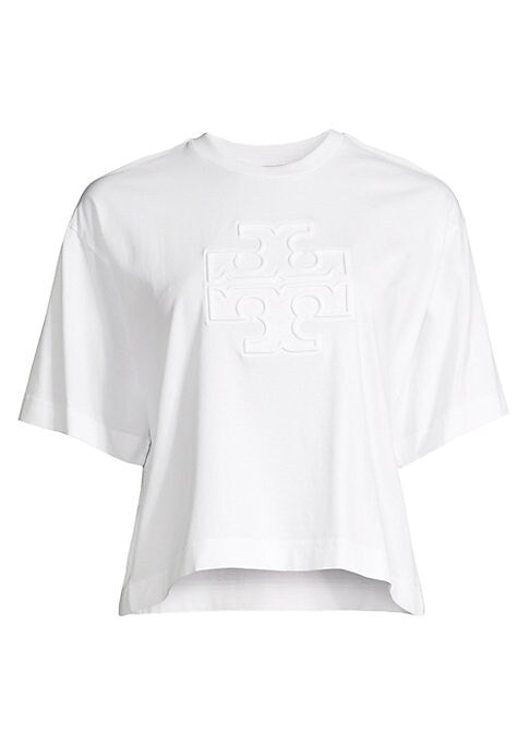 Textured Logo Crop Tee