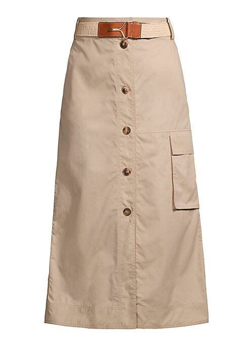 Utility Chic Midi Skirt
