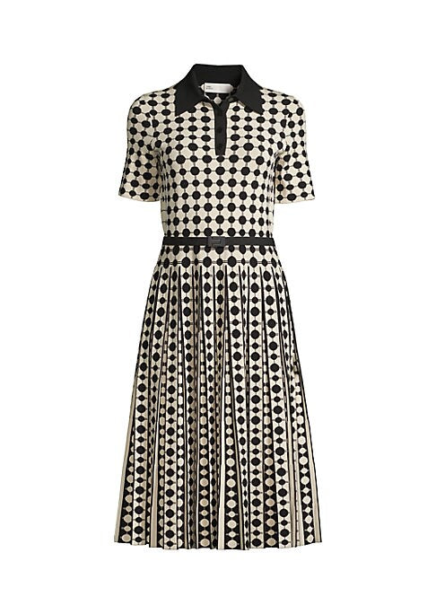 Chic Dot Collared Dress