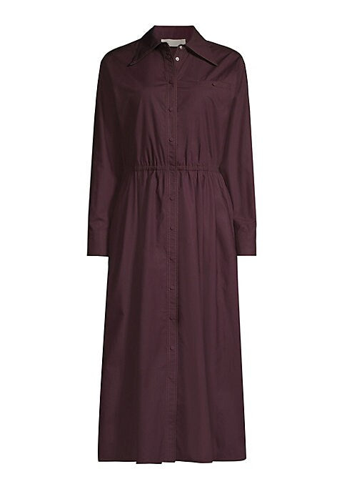 Chic Elastic Waist Shirtdress