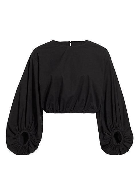 Cropped Puff Sleeve Blouse