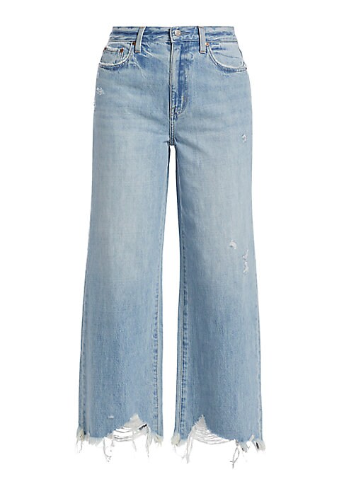 Chic Distressed Cropped Jeans