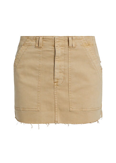 Frayed Denim Mini Skirt