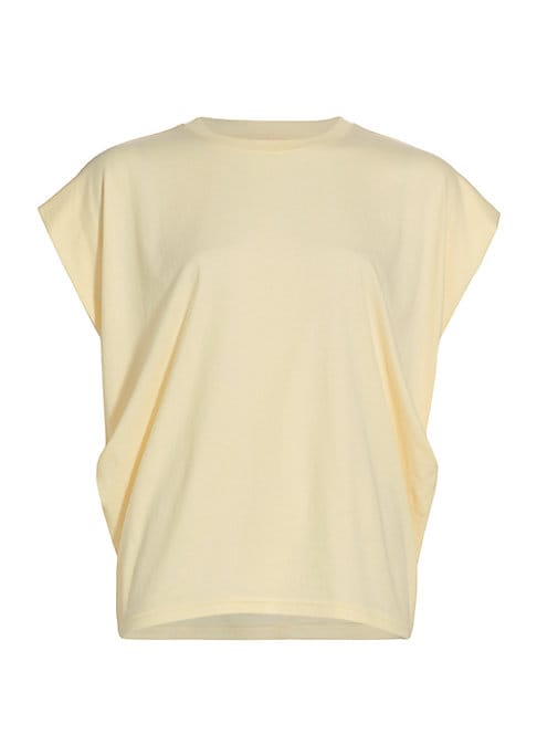 Draped Cotton Cap Top