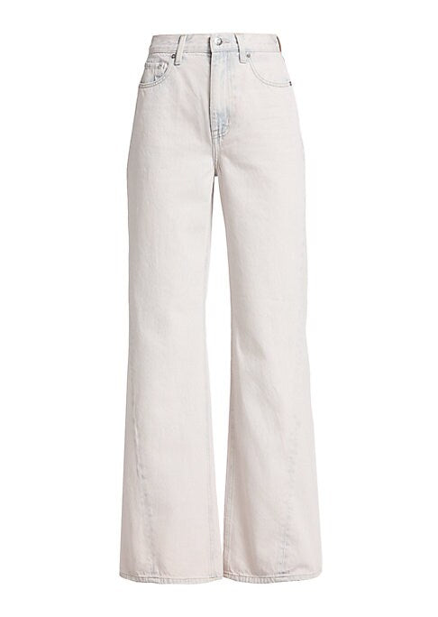 Faded Wide-Leg Denim