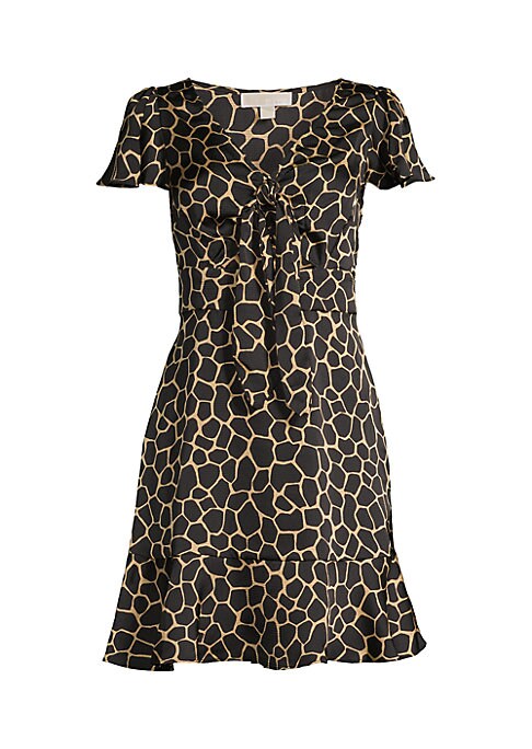 Giraffe Print A-Line Dress