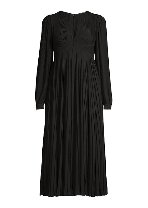 Keyhole Pleat Midi Dress