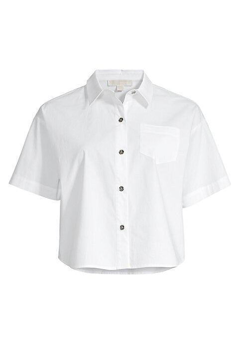 Chic Boxy Poplin Blouse