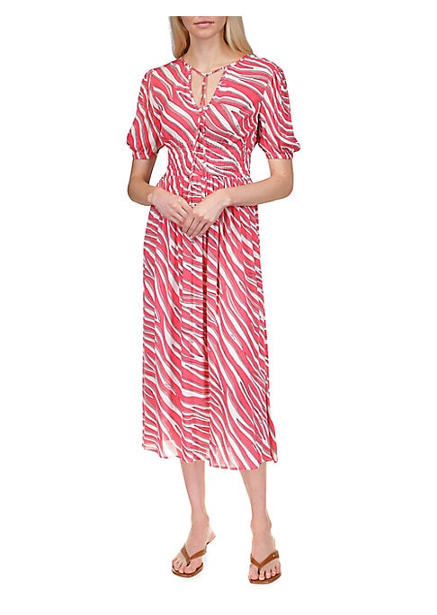 Zebra Abstract Midi Dress