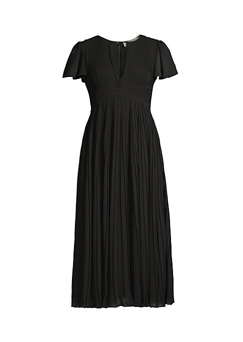 Textured Pleat Midi Dress