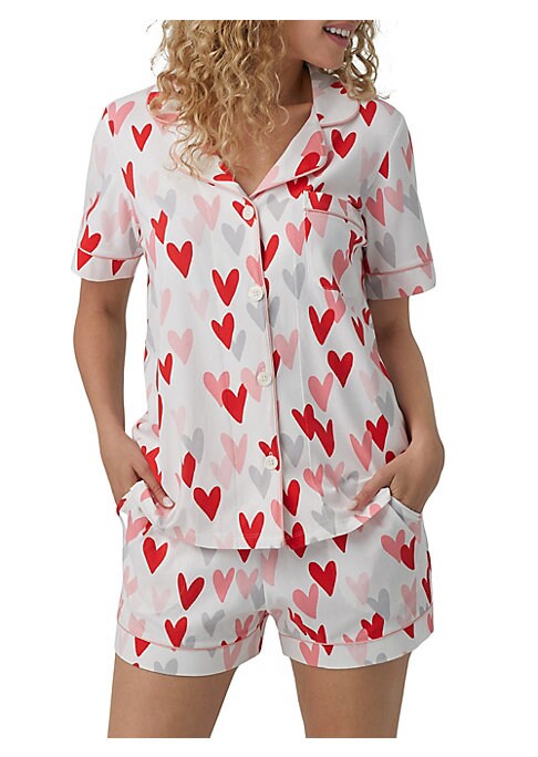 Heart Pattern Pajama Set