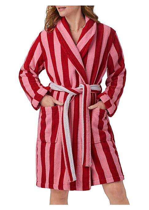 Colorblocked Terry Robe