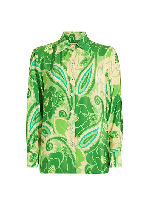 Vibrant Paisley Button-Up
