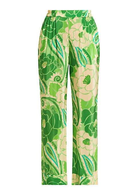 Floral Bliss Straight-Leg Pants