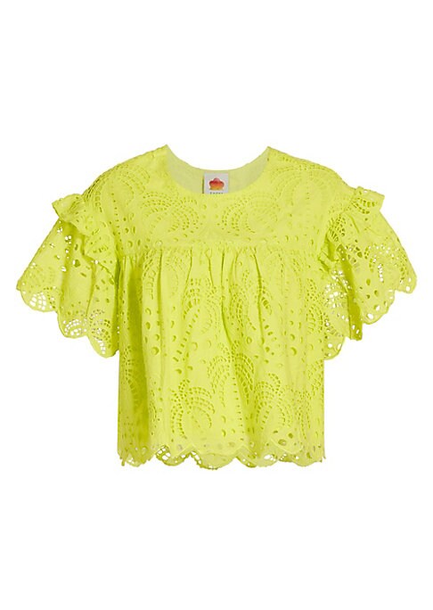Tropical Ruffle Blouse