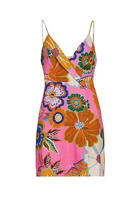 Floral Wrap Mini Dress