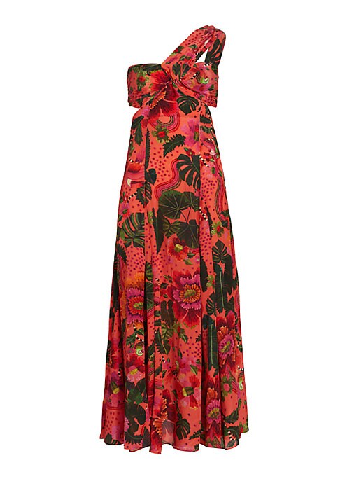 Floral Asymmetrical Maxi Dress