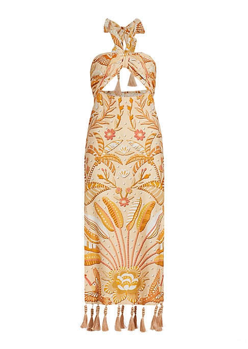 Floral Cut-Out Midi Dress