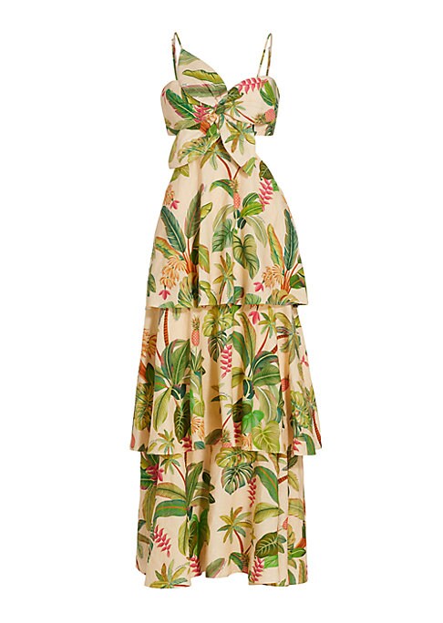 Tropical Ruffle Dress