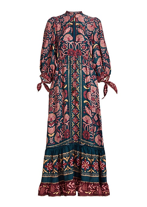 Vibrant Seashell Maxi Dress