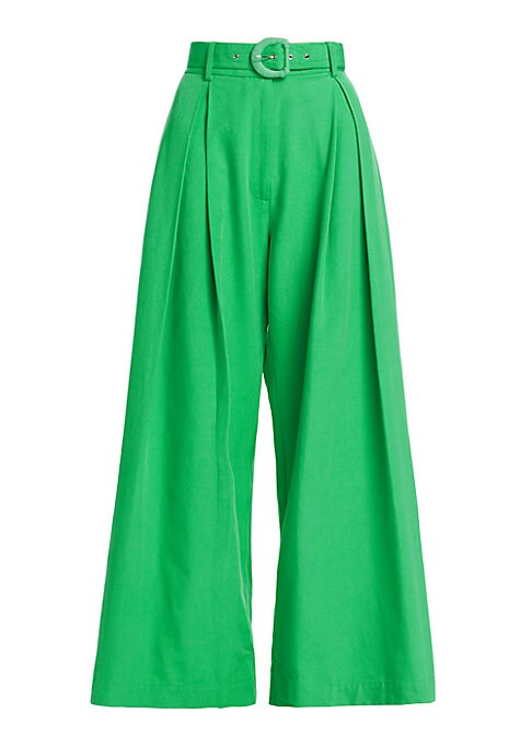 Wide-Leg Pleat Trousers