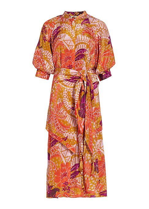 Tropical Panther Midi Dress