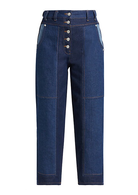 Patchwork Tapered Jeans