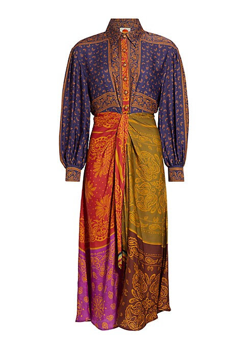Satin Tie-Waist Dress