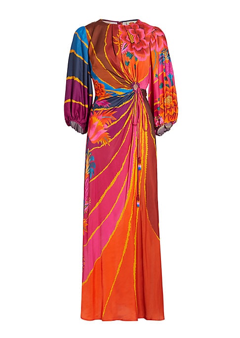 Geometric Floral Maxi Dress
