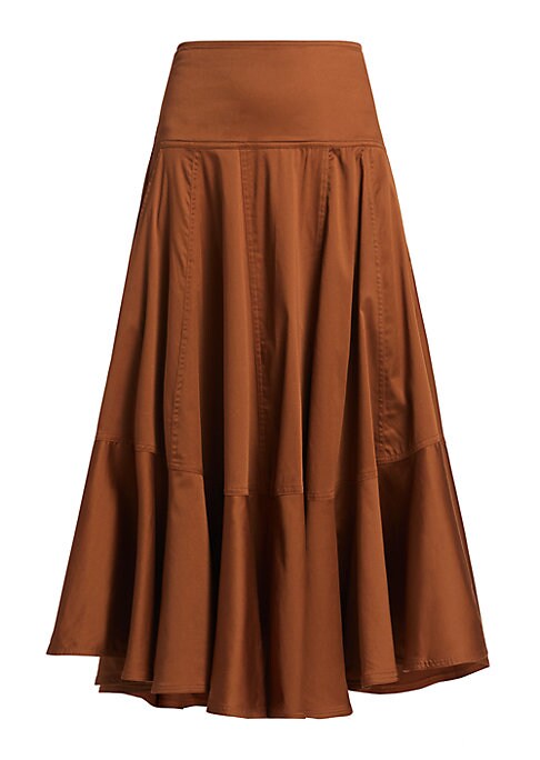 Curvy Ruffle Maxi Skirt