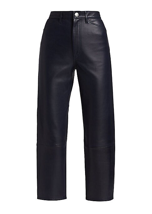 Lustrous Leather Cropped Pants