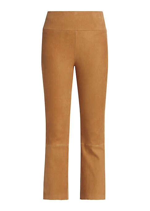 Sleek Suede Flare Leggings