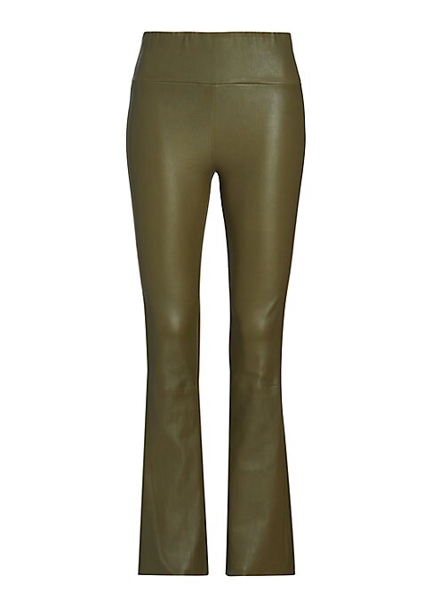 Chic Flare Leather Leggings