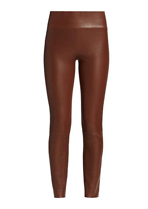 Sleek Lambskin Ankle Trousers