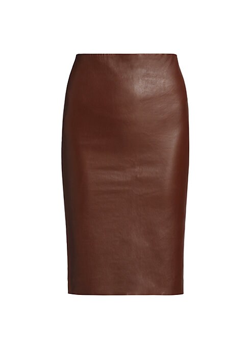 Chic Leather Midi Skirt