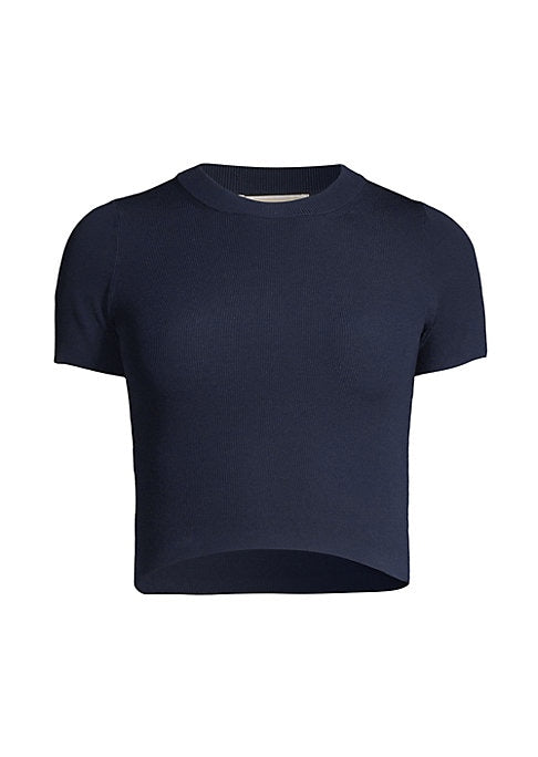 Chic Ribbed Crop Tee